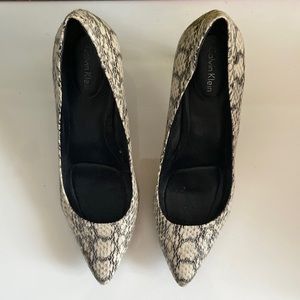 Calvin Klein heels with fauz alligator skin
